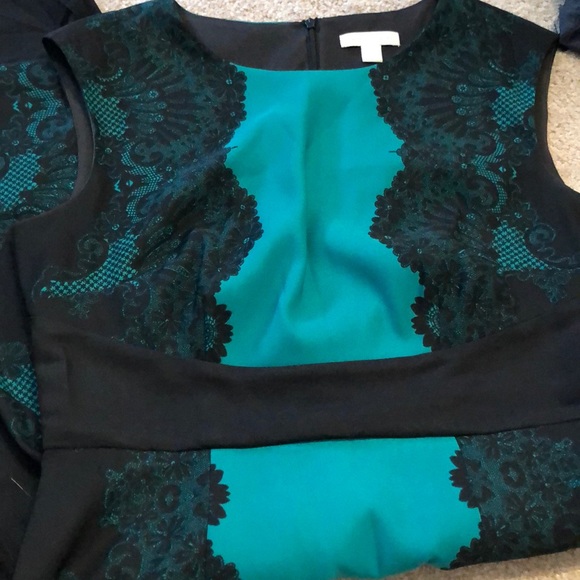 Teal and Black NY&Co dress - Picture 3 of 4